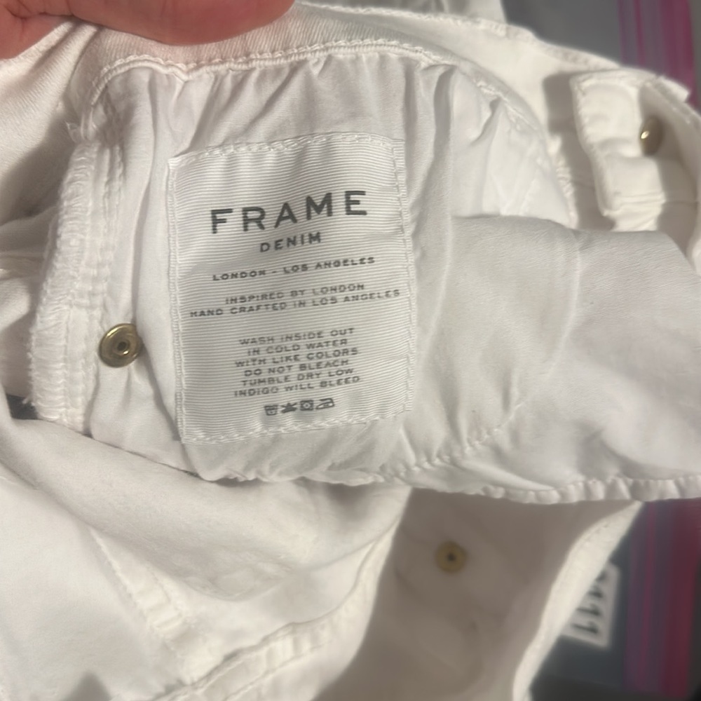 Frame Denim White Le Skinny de Jeanne Mid-Rise Jeans 27 - Picture 9 of 11